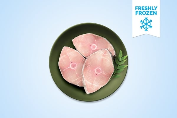 Seer Fish Steaks (Freshly Frozen, 500g Pack)